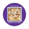 Fresh Baked Mulberry Circle Food & Craft Label